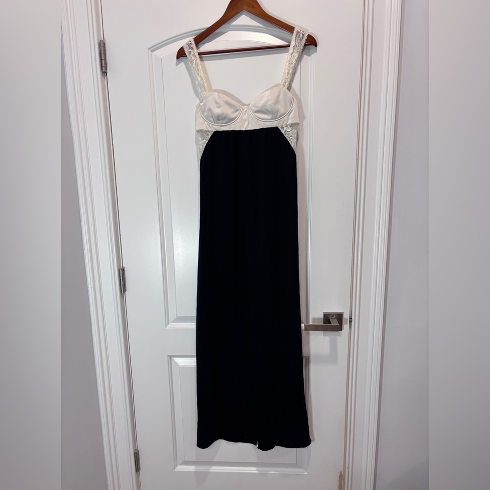 Elegant Black and White Dress